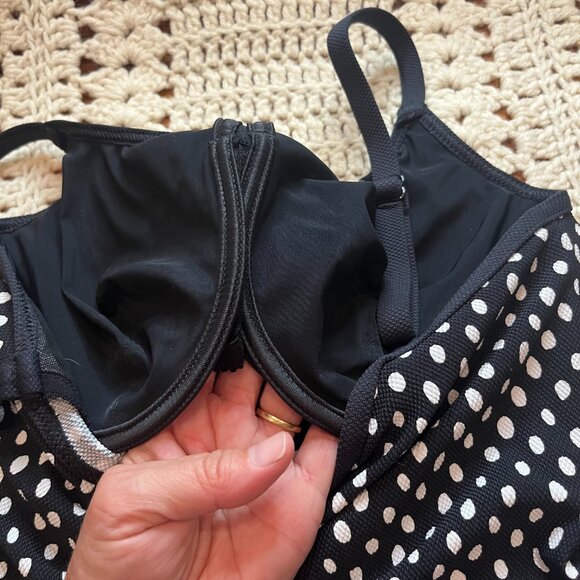 Fantasie Santa Monica Tankini Black with White Polka Dots 36DD - New with Tags - Picture 8 of 11